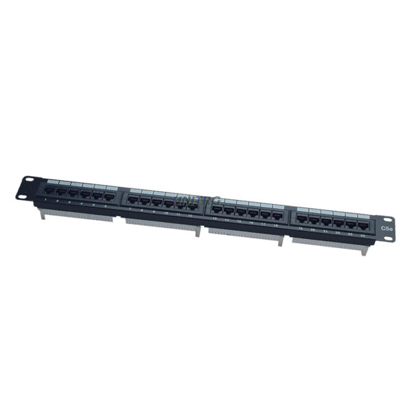 Patch panel 24-port 1U 19" Cat5e UTP
