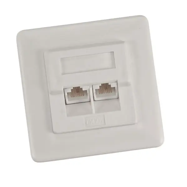 UN15811 Utičnica Cat6 2xRJ45 podžbukna bijela