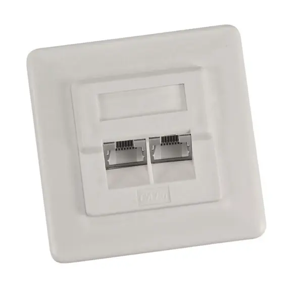 UN12002 Utičnica Cat6 2xRJ45 STP podžbukna krem