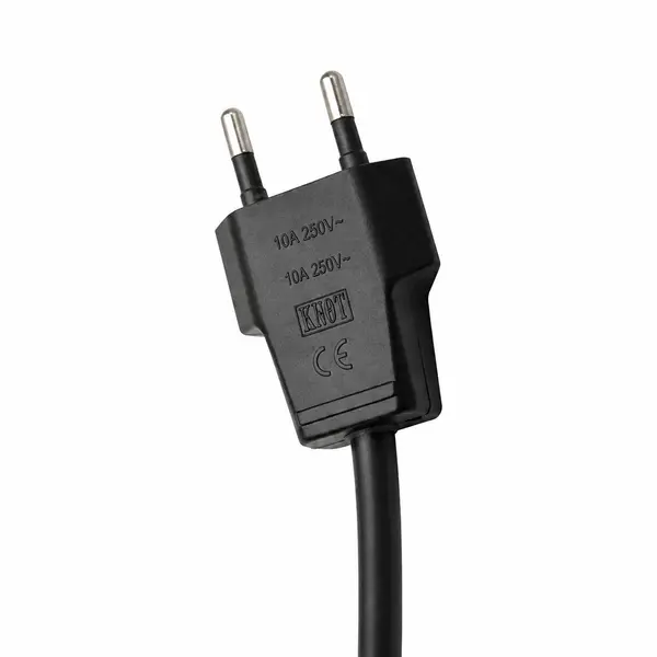 UN17682 Utikač plosnati 2p crni WT1001CZ