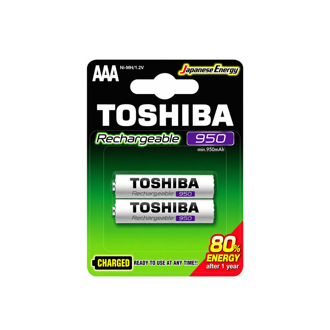 UN18276 Baterija 'Toshiba' 950mAh AAA 2kom blister NiMH