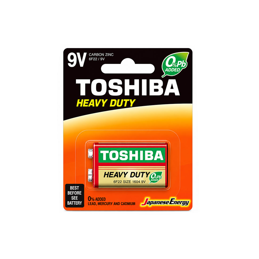 UN18486 Baterijski uložak ZnCl 6F22 9V TOSHIBA