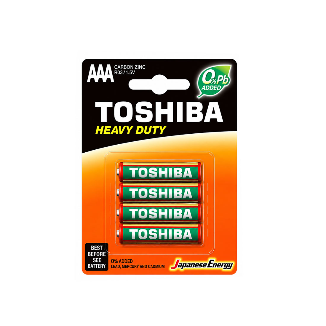 UN18482 Baterijski uložak ZnCl R03 AAA 1,5V/4 kom TOSHIBA