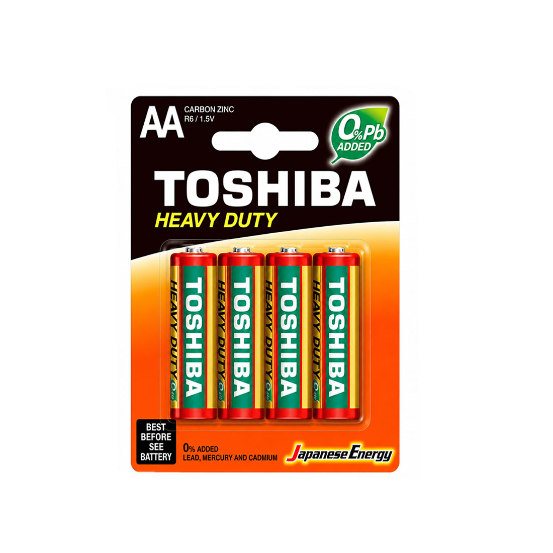 UN18483 Baterijski uložak ZnCl R06 AA 1,5V/4 kom TOSHIBA