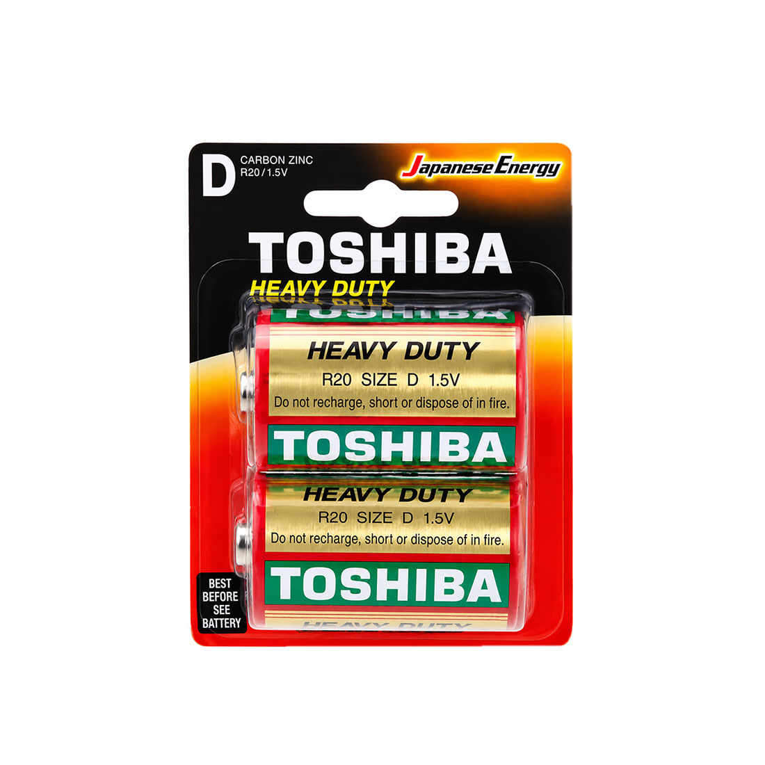 UN18485 Baterijski uložak ZnCl R20 D 1,5V/2 kom TOSHIBA bulk
