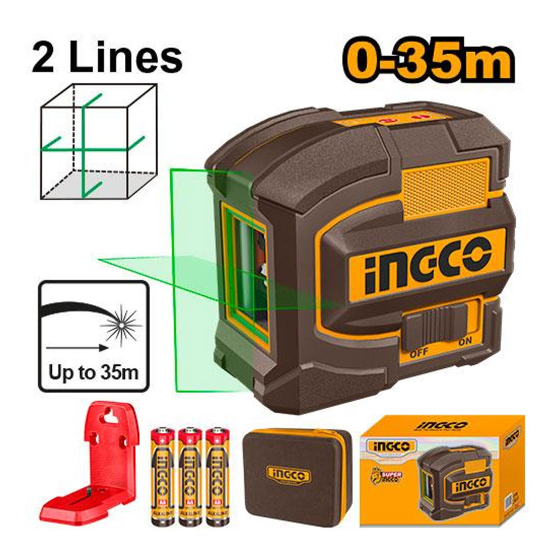 UN18451 Laser nivelir križni HLL156601 INGCO
