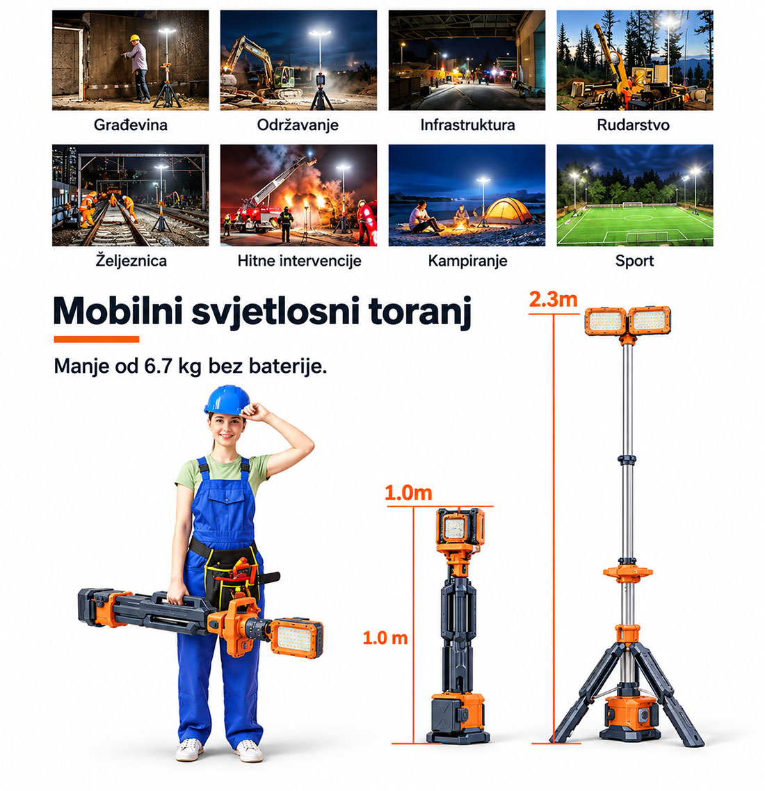 UN18506 Mobilni svjetlosni toranj TL-202