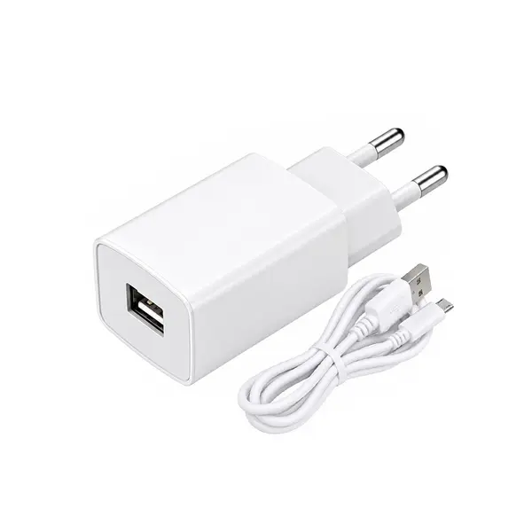 MXTC-01 white USB punjač 230V / 5V, 2.1A bijeli sa micro USB kabelom