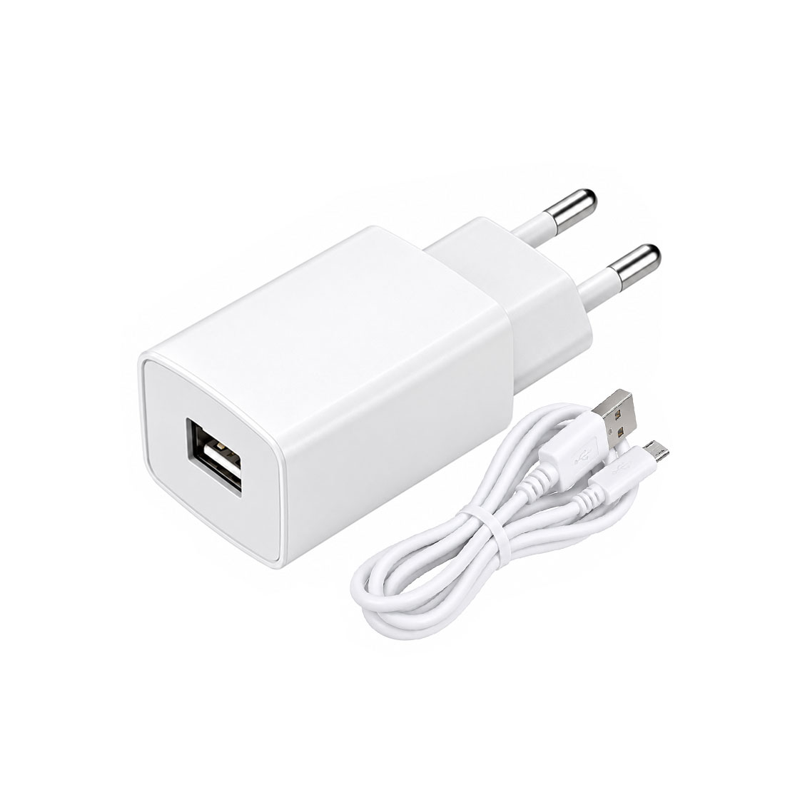 MXTC-01 white USB punjač 230V / 5V, 2.1A bijeli sa micro USB kabelom